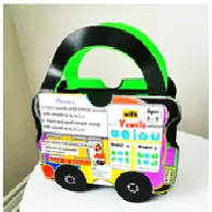 Carry box for the short vowels reading and spelling kit